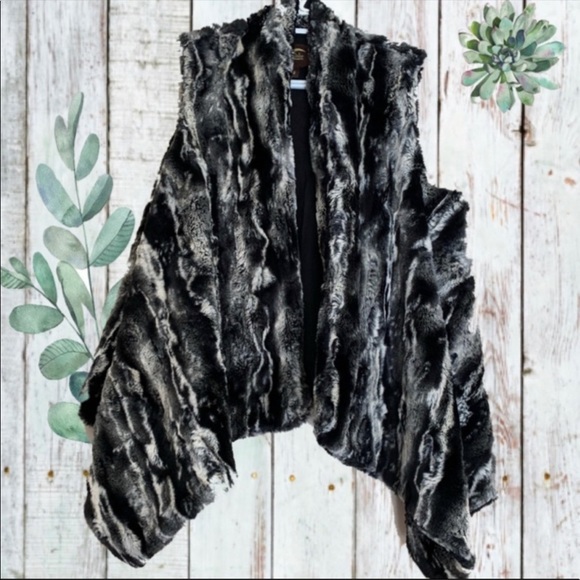 Blu Planet Jackets & Blazers - Planet Blue Blu Moon faux fur vest